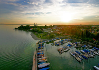 Blick auf den Hafen von Friedrichshafen