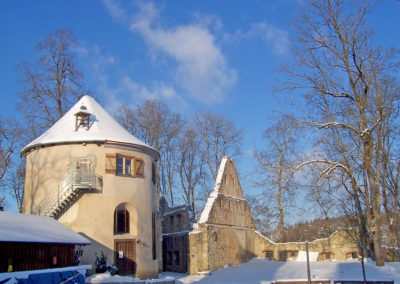 Ruine Hornstein im Winter